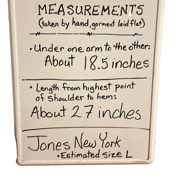 Jones New York Signature V-neck black & white pullover estimated L - Picture 12 of 12